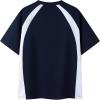 imageAelfric Eden Basic Color Blocking Tee Oversized Patchwork T Shirt Men 90s Shirt Unisex Y2K Streetwear Casual Summer TopsNavy Blue