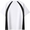 imageAelfric Eden Basic Color Blocking Tee Oversized Patchwork T Shirt Men 90s Shirt Unisex Y2K Streetwear Casual Summer TopsWhite