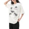 imageAelfric Eden Dairy Cow Print Tee Vintage Oversize Shirts Summer Unisex Casual Harajuku Top TshirtWhite