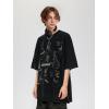 imageAelfric Eden Graphic Tees Men Oversized Doberman Shirt Washed Vintage Streetwear Casual Summer Tops TShirt Unisex1black