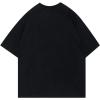 imageAelfric Eden Graphic Tees Men Oversized Doberman Shirt Washed Vintage Streetwear Casual Summer Tops TShirt Unisex3black