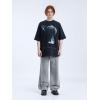 imageAelfric Eden Graphic Tees Men Oversized Doberman Shirt Washed Vintage Streetwear Casual Summer Tops TShirt Unisex3black