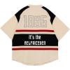 imageAelfric Eden Mens Vintage Oversized Shirts Unisex Streetwear Patchwork Casual ShortSleeveBeige