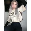 imageAelfric Eden Oversized Graphic Tees Men Contrast Color Speedway Racing Tee Unisex Streetwear Tshirt Patchwork Polo TeeBeige