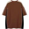 imageAelfric Eden Oversized Graphic Tees Men Contrast Color Speedway Racing Tee Unisex Streetwear Tshirt Patchwork Polo TeeBrown