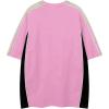 imageAelfric Eden Oversized Graphic Tees Men Contrast Color Speedway Racing Tee Unisex Streetwear Tshirt Patchwork Polo TeePink
