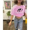 imageAelfric Eden Oversized Graphic Tees Men Contrast Color Speedway Racing Tee Unisex Streetwear Tshirt Patchwork Polo TeePink