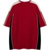 imageAelfric Eden Oversized Graphic Tees Men Contrast Color Speedway Racing Tee Unisex Streetwear Tshirt Patchwork Polo TeeRed