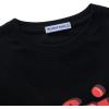 imageAelfric Eden Oversized Graphic Tees Women Streetwear Casual Heart Print Angel Cartoon Unisex Summer TopsBlack