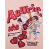 imageAelfric Eden Oversized Graphic Tees Women Streetwear Casual Heart Print Angel Cartoon Unisex Summer TopsPink
