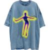imageAelfric Eden Women Oversized Graphic Tees Print Vintage Tshirts Cotton Tops Streetwear Casual Shirt01blue