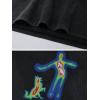 imageAelfric Eden Women Oversized Graphic Tees Print Vintage Tshirts Cotton Tops Streetwear Casual ShirtBlackblue