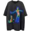 imageAelfric Eden Women Oversized Graphic Tees Print Vintage Tshirts Cotton Tops Streetwear Casual ShirtBlackblue