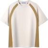 imageAelfric Eden Basic Color Blocking Tee Oversized Patchwork T Shirt Men 90s Shirt Unisex Y2K Streetwear Casual Summer TopsBeige