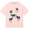 imageAelfric Eden Dairy Cow Print Tee Vintage Oversize Shirts Summer Unisex Casual Harajuku Top TshirtPink