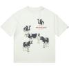 imageAelfric Eden Dairy Cow Print Tee Vintage Oversize Shirts Summer Unisex Casual Harajuku Top TshirtWhite