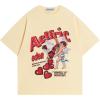imageAelfric Eden Oversized Graphic Tees Women Streetwear Casual Heart Print Angel Cartoon Unisex Summer TopsApricot