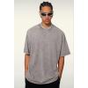 imageAelfric Eden Mens Cotton Wash Solid TShirts Oversized Unisex Short Sleeve Streetwear Rap Hip Hop Basic Tee TopsGrey