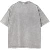 imageAelfric Eden Mens Cotton Wash Solid TShirts Oversized Unisex Short Sleeve Streetwear Rap Hip Hop Basic Tee TopsGrey