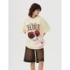 imageAelfric Eden Oversized Graphic Tees Unisex Cherries Print T Shirts Casual Summer Short Sleeve Top Cotton Cute Tee ShirtBeige