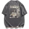 imageAelfric Eden Mens 90s Vintage Oversized Shirts Unisex Harajuku T Shirt Print Graphic Tees Casual Summer Streetwear TopGrey