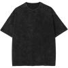 imageAelfric Eden Mens Cotton Wash Solid TShirts Oversized Unisex Short Sleeve Streetwear Rap Hip Hop Basic Tee Tops418black