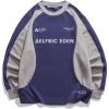 imageAelfric Eden Mens Fashion Graphic Sweatshirt Patchwork Crew Neck Sweatshirts Oversized Streetwear Casual Top1750blue