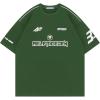 imageAelfric Eden Mens Graphic Tees Vintage Racing Tees Oversized T Shirt Women Contrast Color Summer TopsGreen