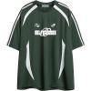 imageAelfric Eden Oversized T Shirt Men 90s Shirt Unisex Streetwear Contrast Color Graphic Tees Casual Vintage Summer TopsA01green