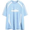 imageAelfric Eden Oversized T Shirt Men 90s Shirt Unisex Streetwear Contrast Color Graphic Tees Casual Vintage Summer TopsBaby Blue