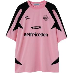 imageAelfric Eden Mens Graphic Tees Oversized T Shirt Women Y2k Jersey Quick Dry Moisture Wicking Unisex Summer TopsPink