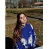 imageAelfric Eden Cardigan Sweaters for Women Zip Up Oversized Knit Cardigans Long Sleeve Contrast Color Number Sweater CoatBlue