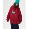 imageAelfric Eden Cartoon Dog Hoodie Couple Hooded Sweatshirt Long Sleeve Pullover Oversized Hoodies 2025 OutfitsChristmas Red
