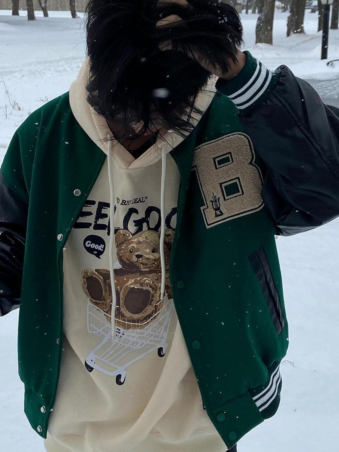 imageAelfric Eden Graphic Hoodies for Men Vintage Printed Hoodie Sweatshirt Oversized Long Sleeve Streetwear Hooded PulloverApricot