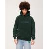 imageAelfric Eden Hoodies Mens Acid Wash Hoodie Oversized Vintage Heavyweight Cotton Fleece Hooded Pullover SweatshirtDarkgreen