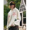 imageAelfric Eden Mens Graphic Varsity Hoodies Graffiti Line Star Unisex Colorful Printing Oversized Casual Streetwear TopsBeige