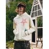imageAelfric Eden Mens Graphic Varsity Hoodies Graffiti Line Star Unisex Colorful Printing Oversized Casual Streetwear TopsBeige