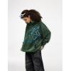 imageAelfric Eden Mens Lightning Graphic Hoodies Print Oversized Unisex Streetwear Vintage Hoodie Y2k Sweatshirt Pocket PulloverDark Green