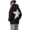 imageAelfric Eden Star Hoodies Y2k Oversized Graphic Hoodies Aesthetic 90s Crewneck Sweatshirt Long Sleeve Pullover TopsNavy Blue
