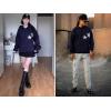 imageAelfric Eden Star Hoodies Y2k Oversized Graphic Hoodies Aesthetic 90s Crewneck Sweatshirt Long Sleeve Pullover TopsNavy Blue