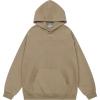 imageAelfric Eden Hoodies Basic Solid Hooded Pullover Sweatshirts Oversized Casual Soft Hoodie 2024 Trendy OutfitsCoffee