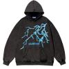 imageAelfric Eden Mens Lightning Graphic Hoodies Print Oversized Unisex Streetwear Vintage Hoodie Y2k Sweatshirt Pocket PulloverBlack