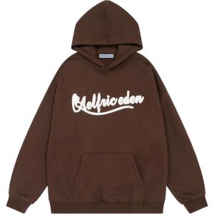 imageAelfric Eden Fleece Hoodies Basic Solid Hooded Pullover Sweatshirts Streetwear Casual Soft OutfitsBrown