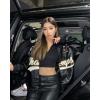 imageAelfric Eden Faux Leather Jacket Oversized Racing Motorcycle Jackets Moto Coats Unisex Trendy Streetwear JacketBlack