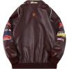 imageAelfric Eden Faux Leather Jacket Oversized Racing Motorcycle Jackets Moto Coats Unisex Trendy Streetwear JacketBrown