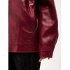 imageAelfric Eden Faux Leather Jacket Oversized Vintage Motorcycle Jackets Moto Coats Unisex Streetwear Jacket BurgundyBurgundy