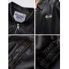 imageAelfric Eden Jackets Vintage Washed Faux Leather Jacket Oversized Classic Zipper Streetwear Casual Soft Warm CoatsBlack