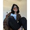 imageAelfric Eden Leather Jacket Faux Vintage Oversized Motorcycle Jackets Zip Up Moto Jacket Fashion Trendy Outfits UnisexCoffee