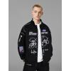 imageAelfric Eden Mens Baseball Jackets Varsity Retro Casual Coats Unisex Outwear Tops StreetwearBlack