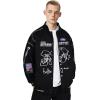 imageAelfric Eden Mens Baseball Jackets Varsity Retro Casual Coats Unisex Outwear Tops StreetwearBlack